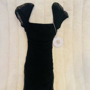 Princess Polly Charvi mini black dress size 2